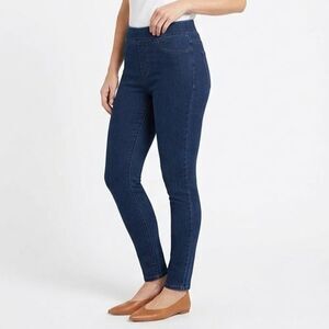 Betabrand Yoga Denim Skinny Leg Pull-On Jeans Indigo Wash Size M 28x30 Stretch
